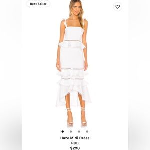 NBD Haze Midi Dress White XS